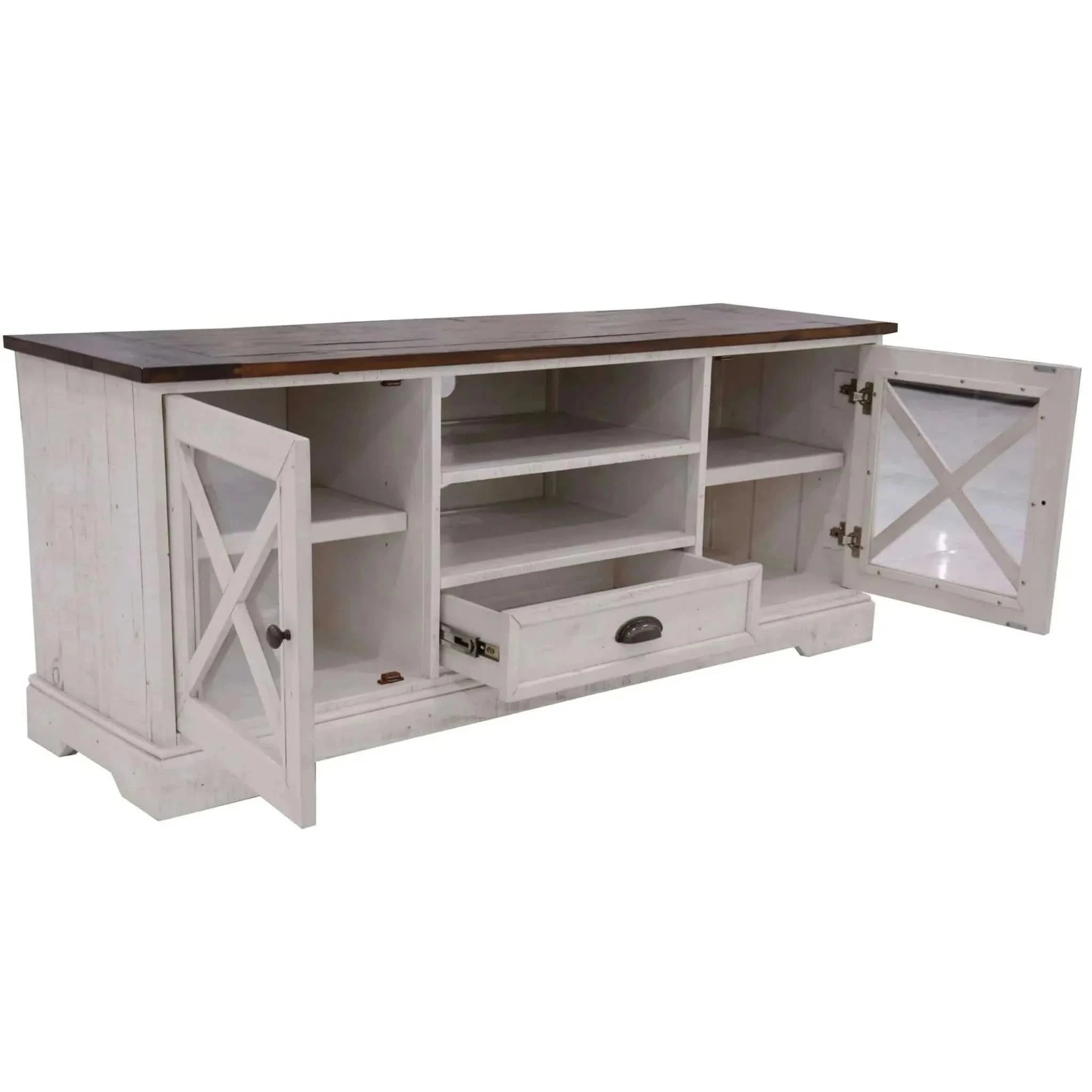 Erica ETU Entertainment TV Unit 160cm Solid Acacia Wood Hampton Brown 