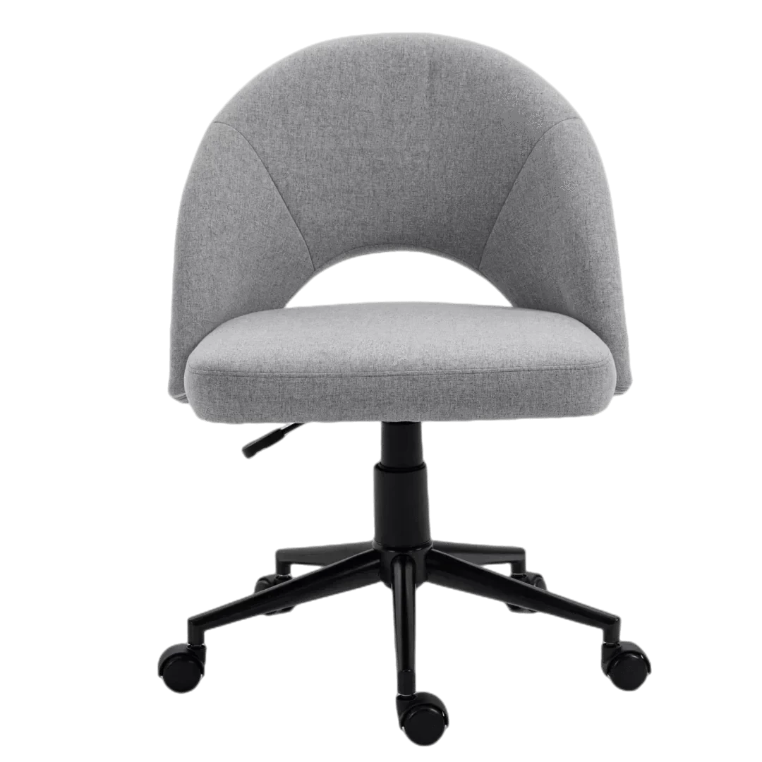 Fabric Office Chair Computer Upholstered Swivel Home Desk Chair Grey