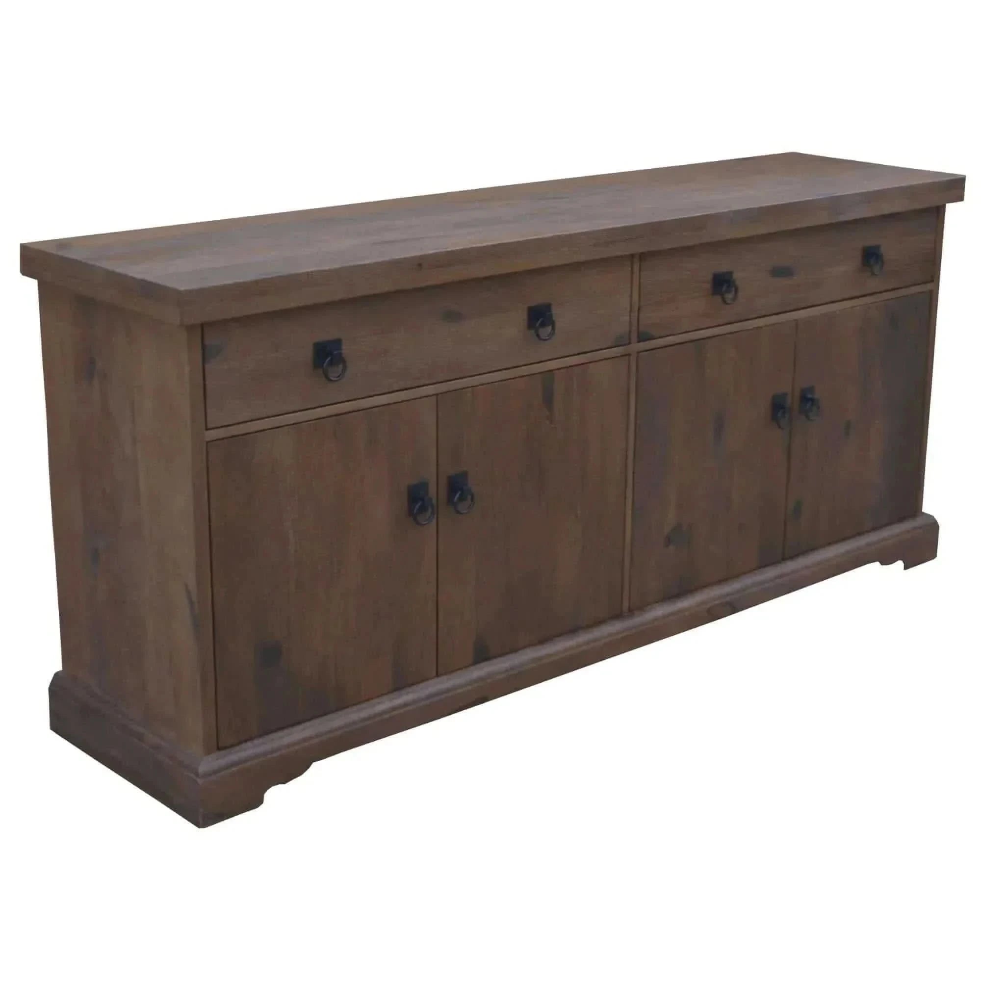 Florence Buffet Table 180cm 2 Door 4 Drawer Solid Dark Wood Timber