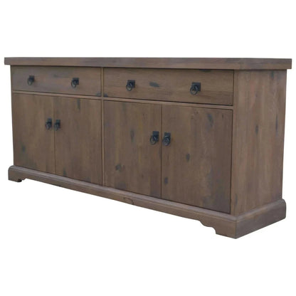 Florence Buffet Table 180cm 2 Door 4 Drawer Solid Dark Wood Timber