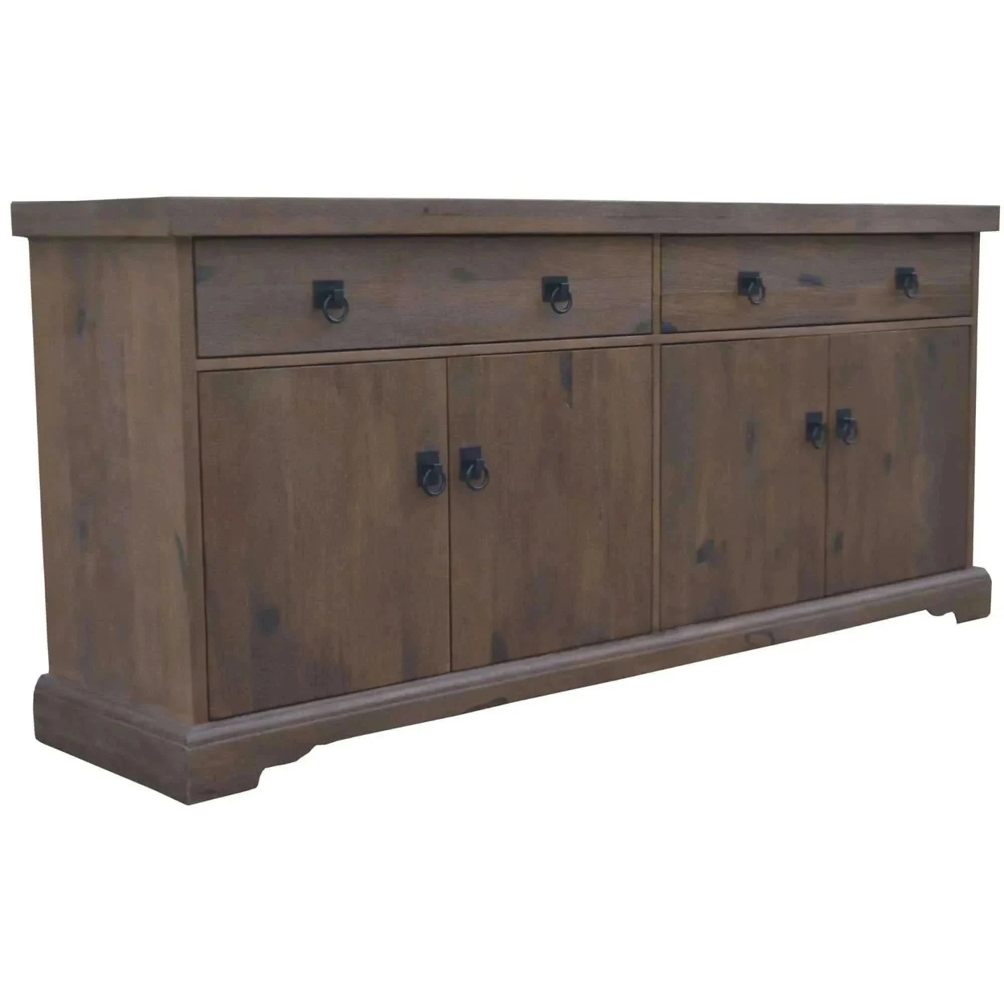 Florence Buffet Table 180cm 2 Door 4 Drawer Solid Dark Wood Timber