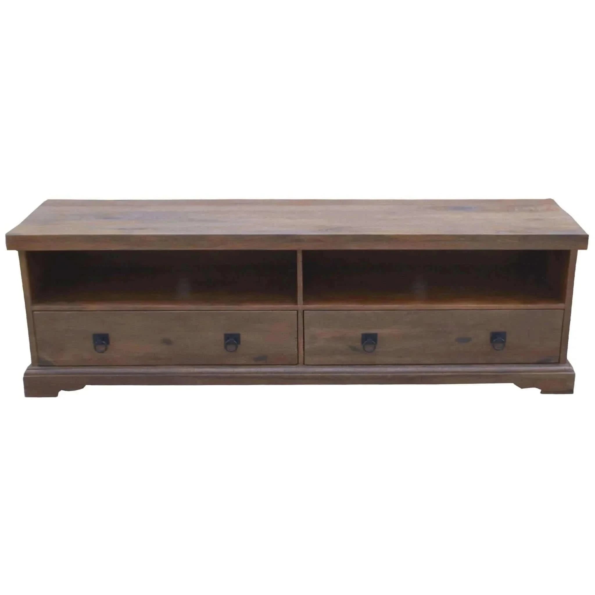 Florence ETU Entertainment TV Unit 180cm 2 Drawer Solid Mango Timber W