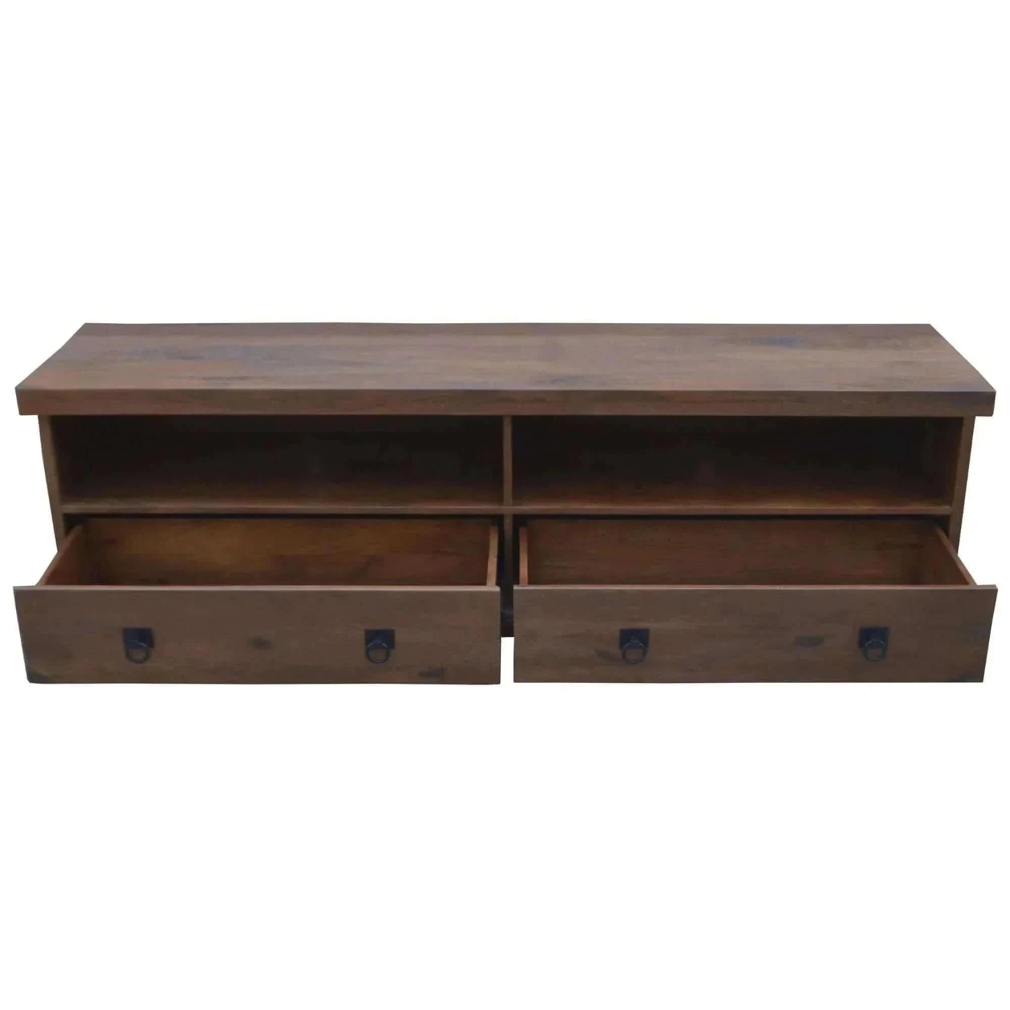 Florence ETU Entertainment TV Unit 180cm 2 Drawer Solid Mango Timber W