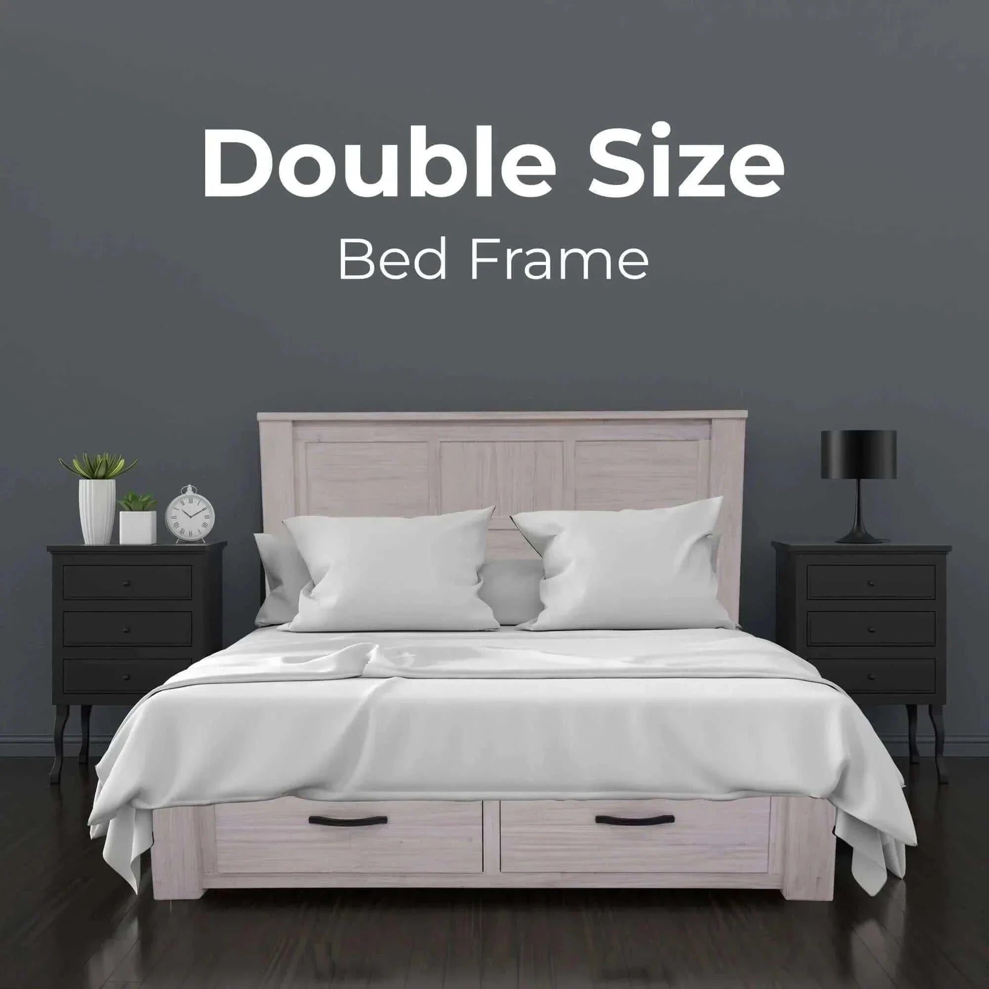 Bed Frame Double Size with drawers 