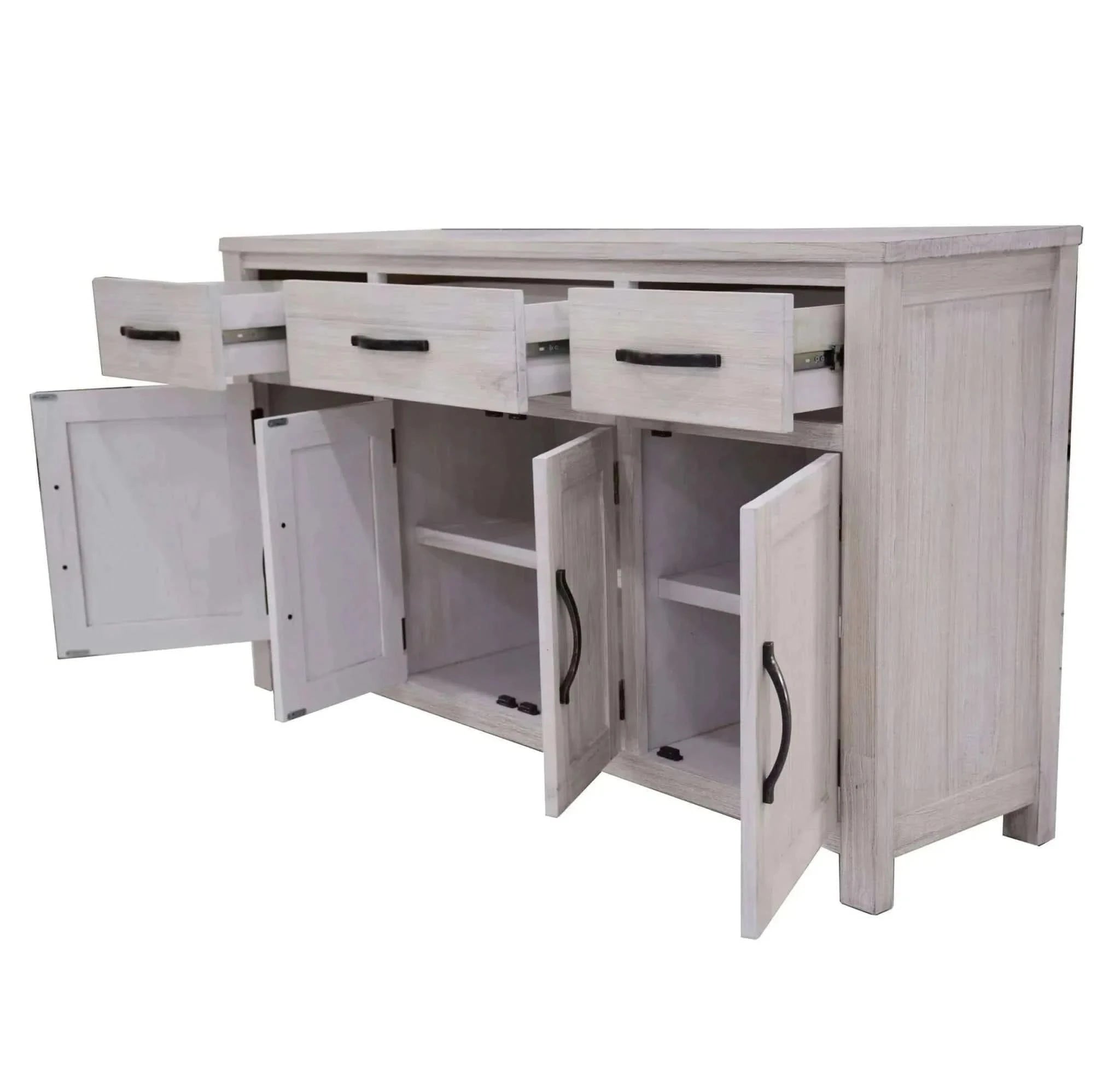 Foxglove Buffet Table 158cm 4 Door 3 Drawer Solid Mt Ash Timber Wood -