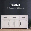 slim Buffet Table White 