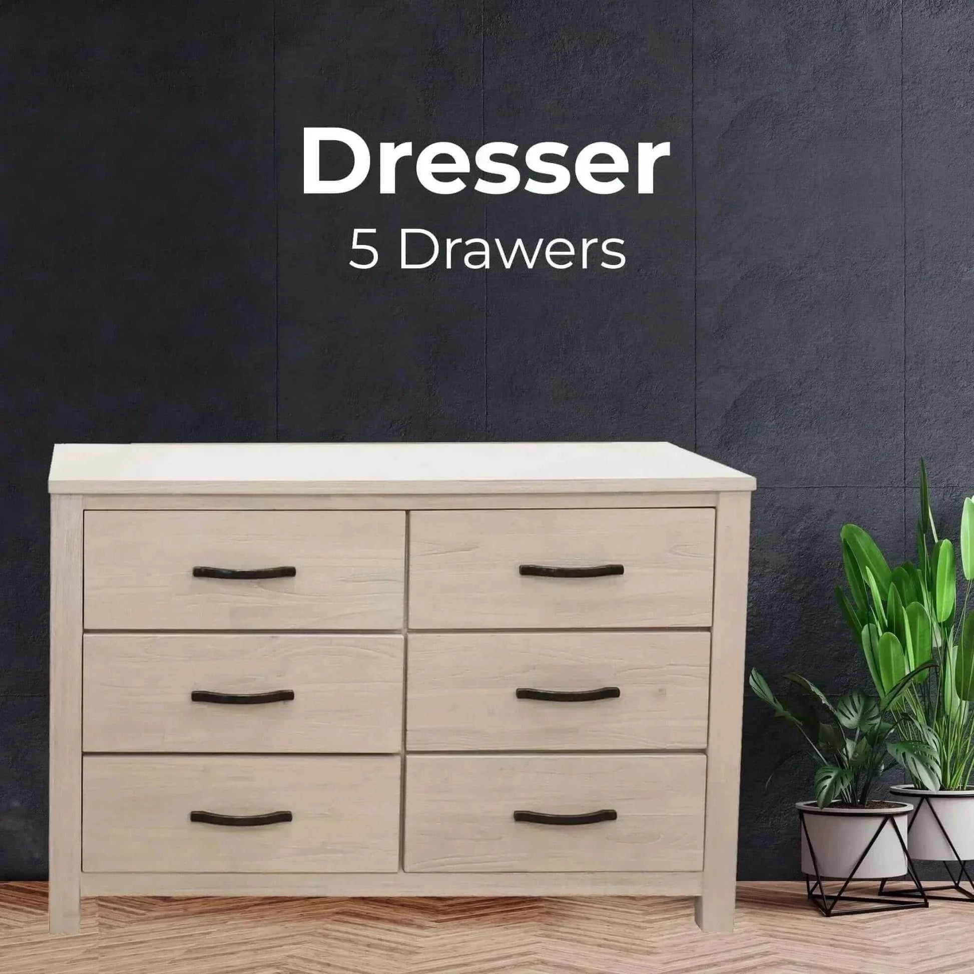 Foxglove Dresser 6 Chest of Drawers Solid Wood Tallboy Storage Cabinet