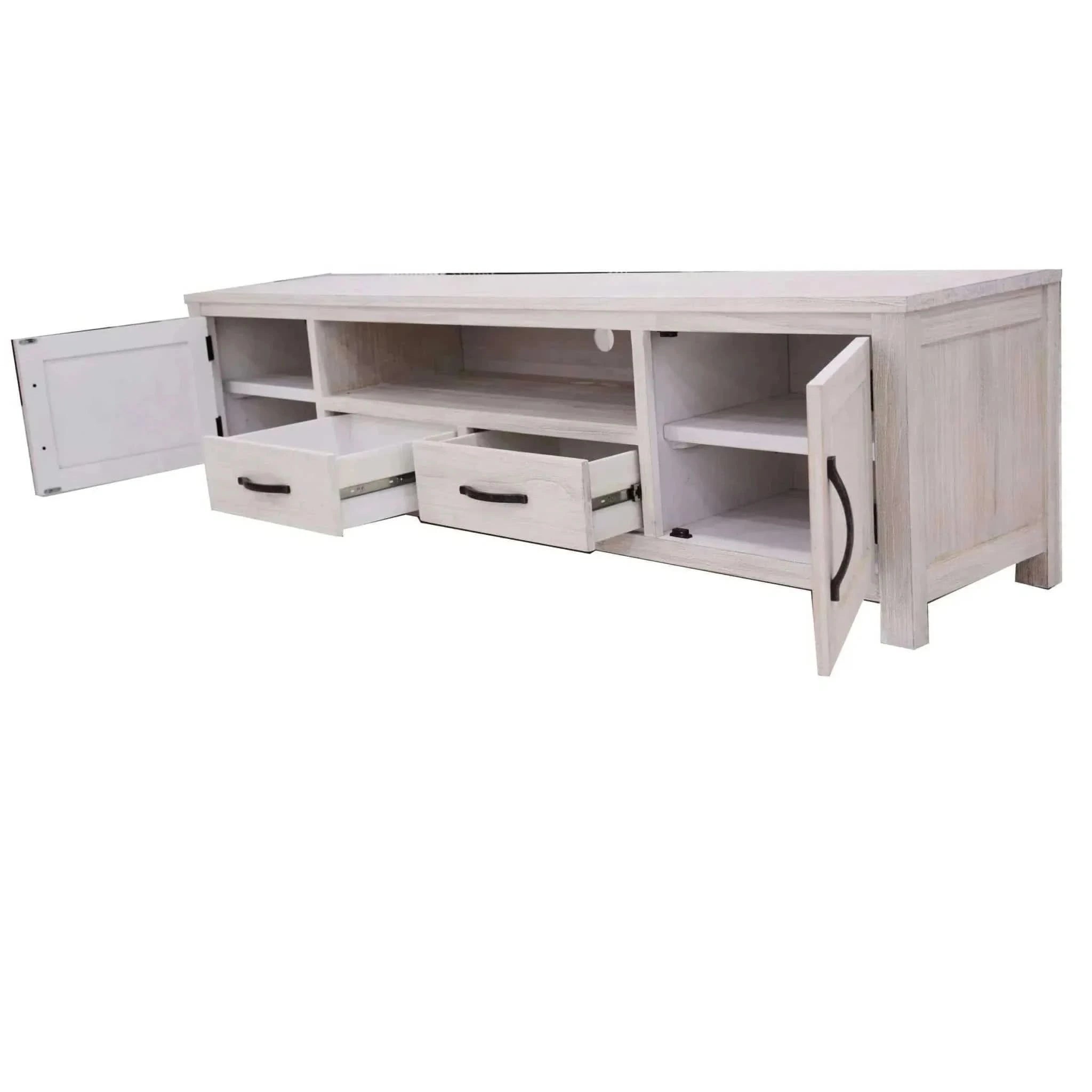 Foxglove ETU Entertainment TV Unit 216cm 2 Drawer 2 Door Mt Ash Wood -