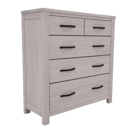 Foxglove Tallboy 5 Chest of Drawers Solid Ash Wood Bed Storage Cabinet