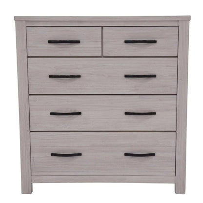 Foxglove Tallboy 5 Chest of Drawers Solid Ash Wood Bed Storage Cabinet