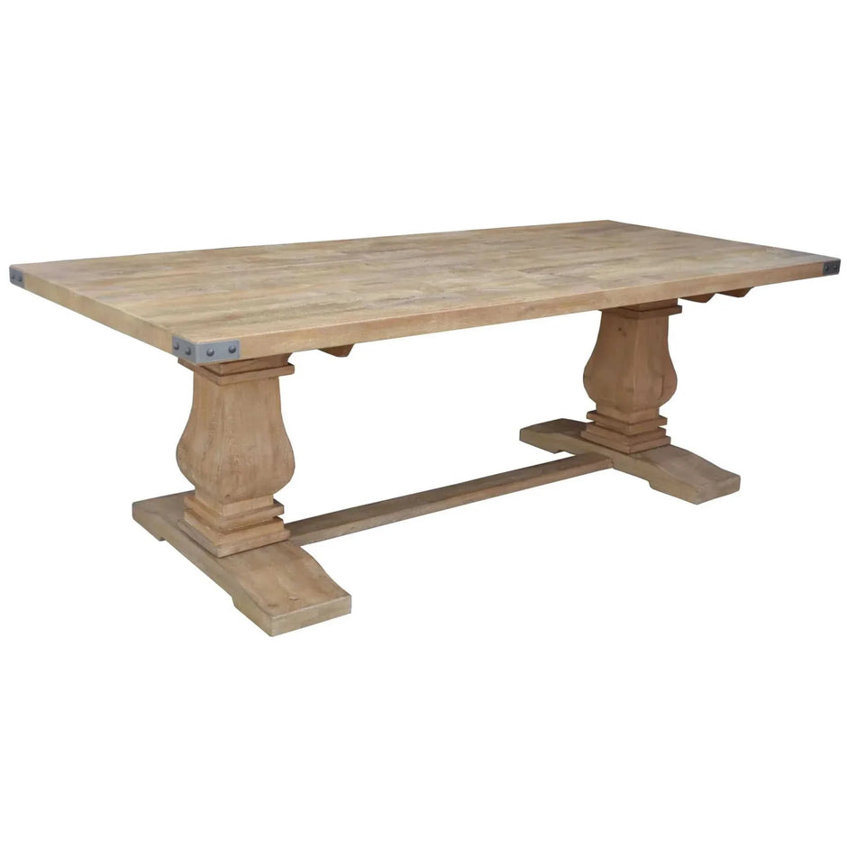 wood Dining Table and Bench 