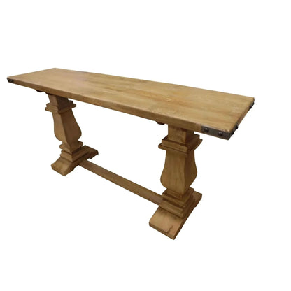 Gloriosa Console Entry Way Table 160cm Pedestal Mango Wood - Honey Was