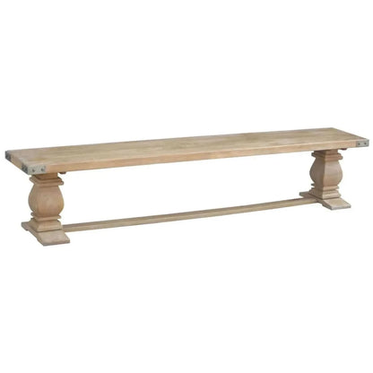 Gloriosa 230cm Dining Bench for 3 Person Solid Mango Wood - Honey Wash