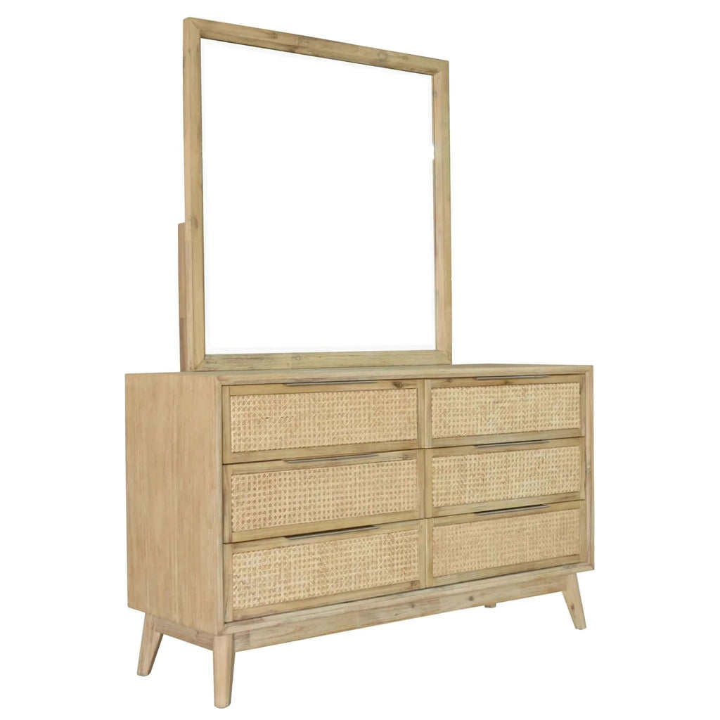 Rattan dresser with drawer-Upinteriors