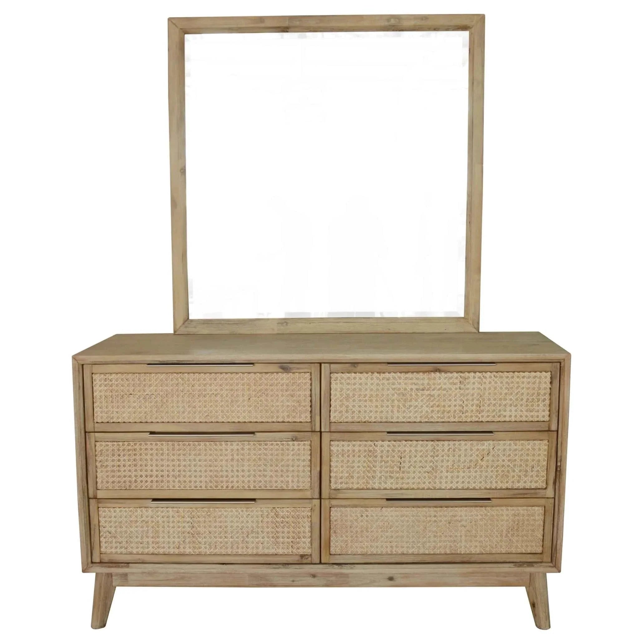 Rattan dresser with drawer