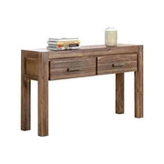 Hallway Console Table with 2 Storage Drawers in Chocolate Colour