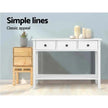 white console table