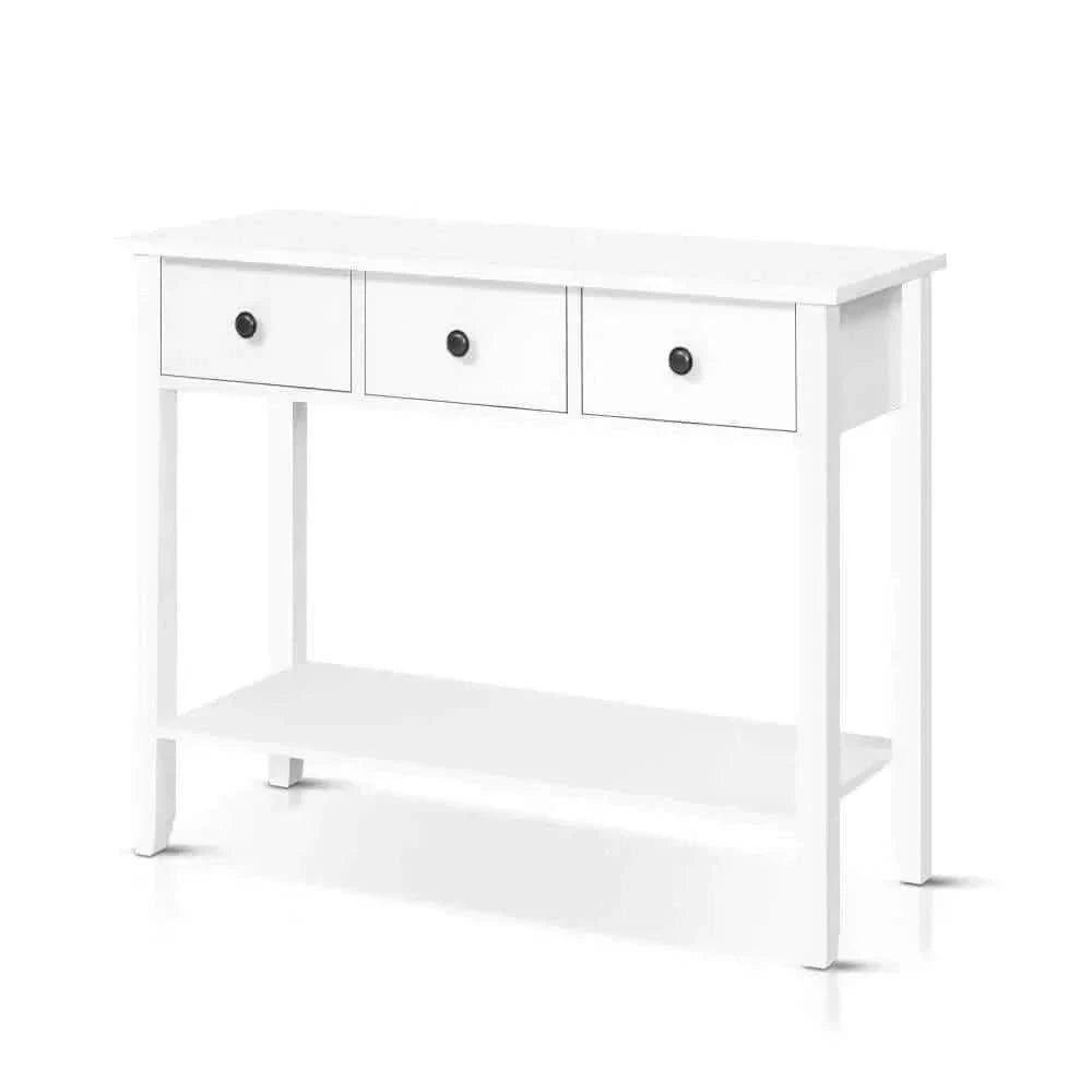 Artiss Console Table 3 Drawers 100CM White Chole