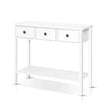 white console table