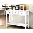 white console table