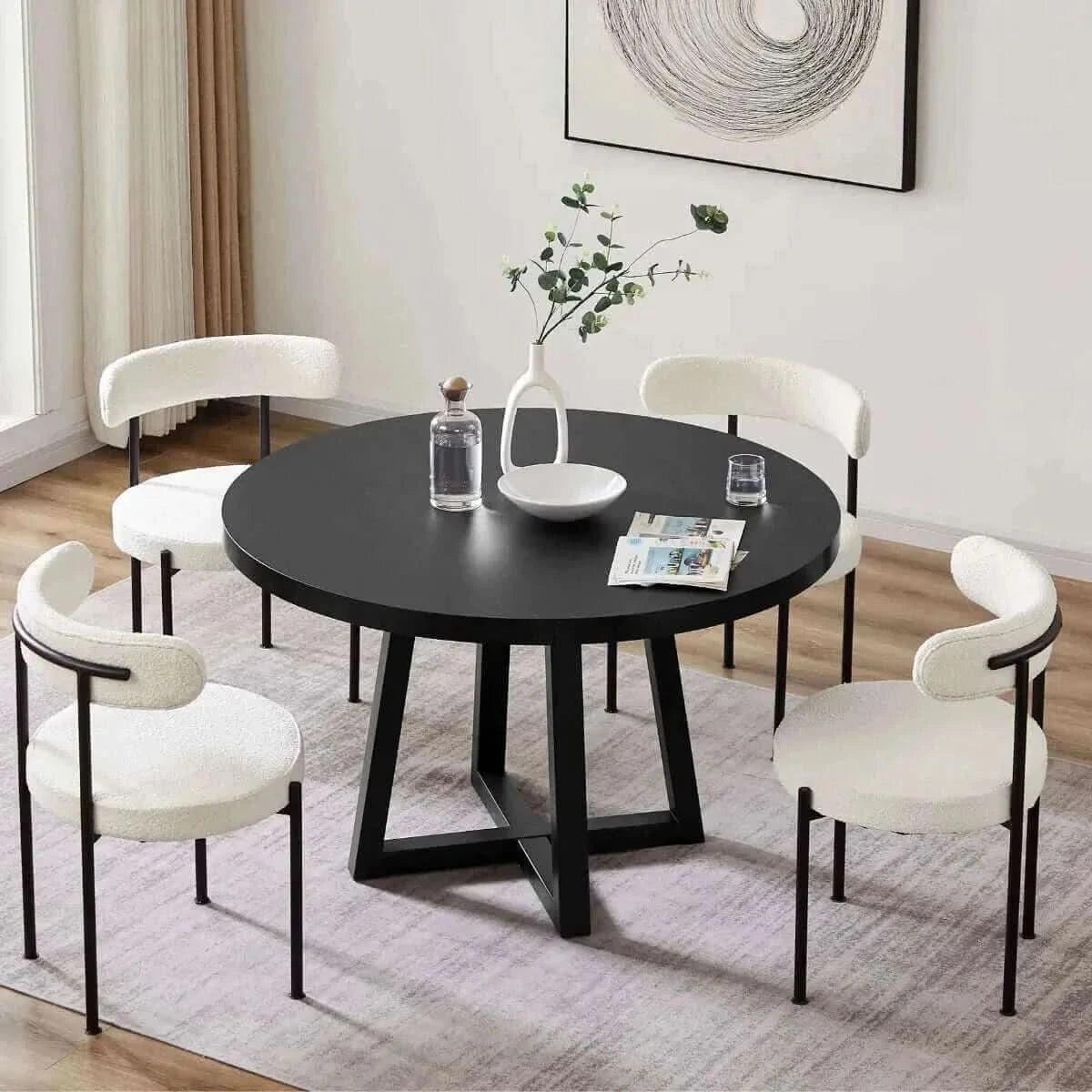 Harry 4 Seater Dining Table in Black