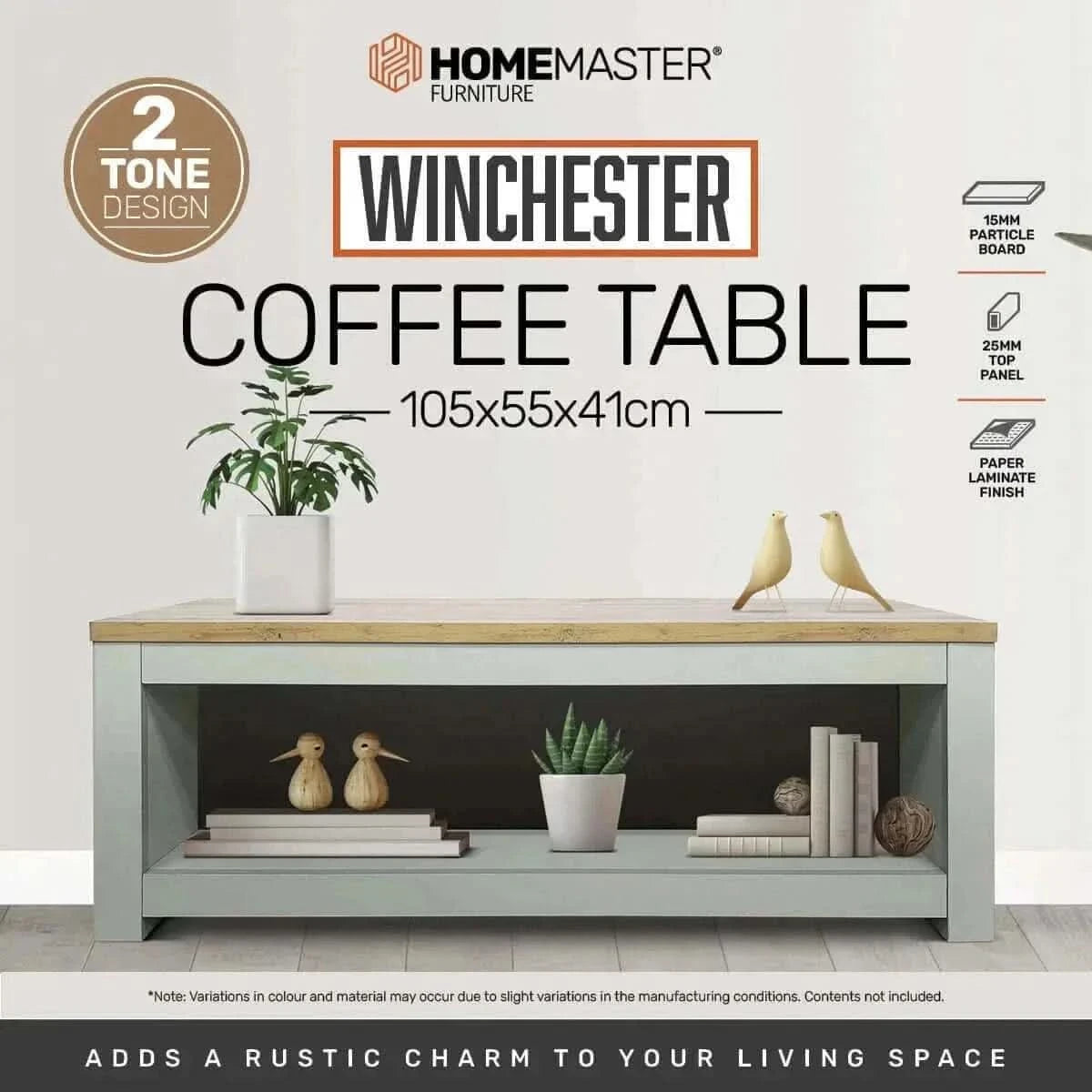 Home Master Winchester Two Tone Coffee Table Stylish Flawless Design 1
