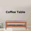 brown rattan coffee table