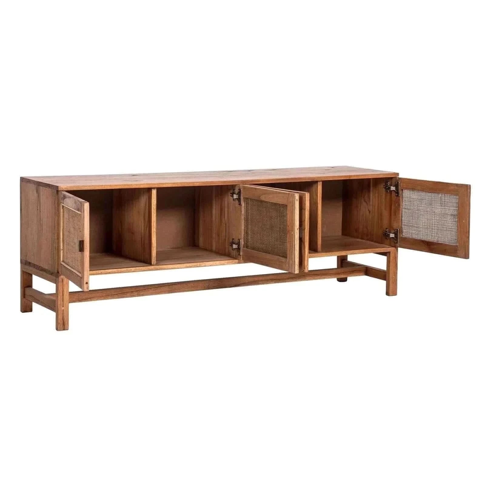 Jasmine ETU Entertainment TV Unit 160cm 4 Door Mindi Wood Rattan - Bro