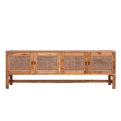 Jasmine ETU Entertainment TV Unit 160cm 4 Door Mindi Wood Rattan - Bro