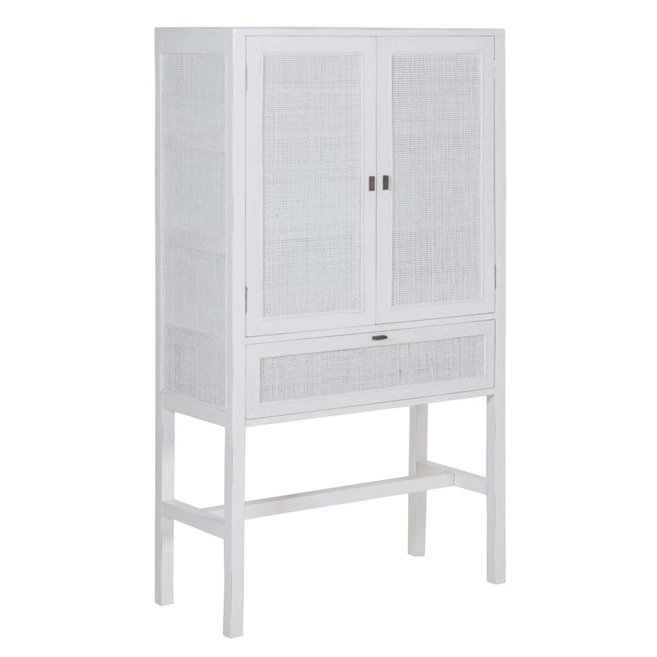 rattan Cabinet white 