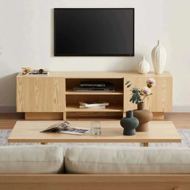 wooden tv stand