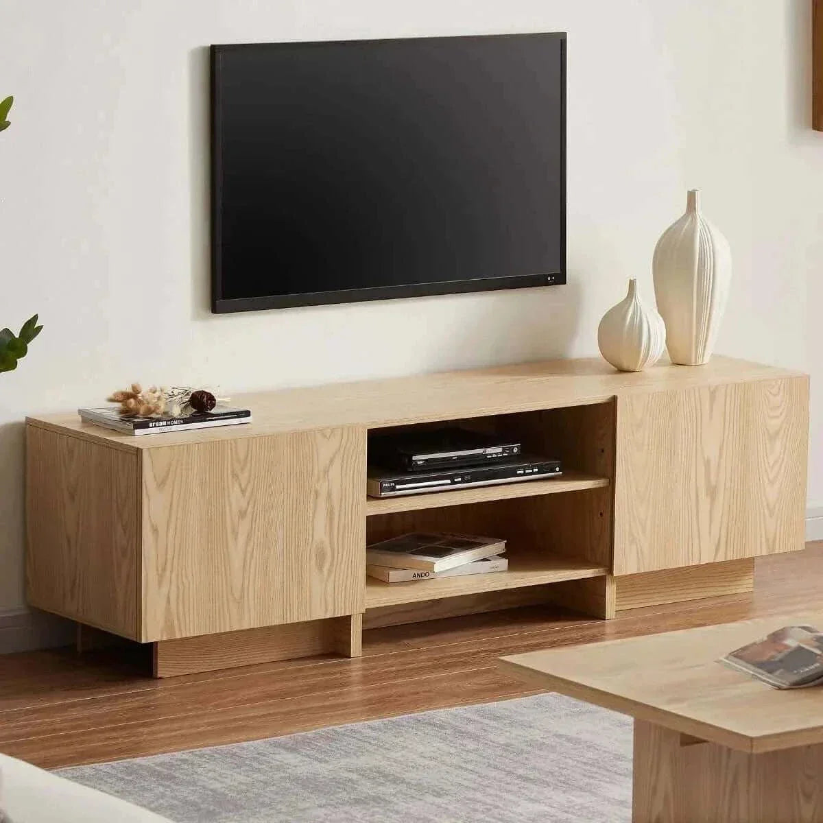 wooden tv stand