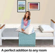 Single Wooden Bed Frame Base White 