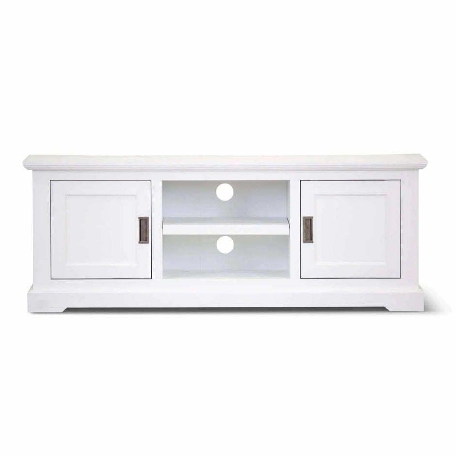 white media console