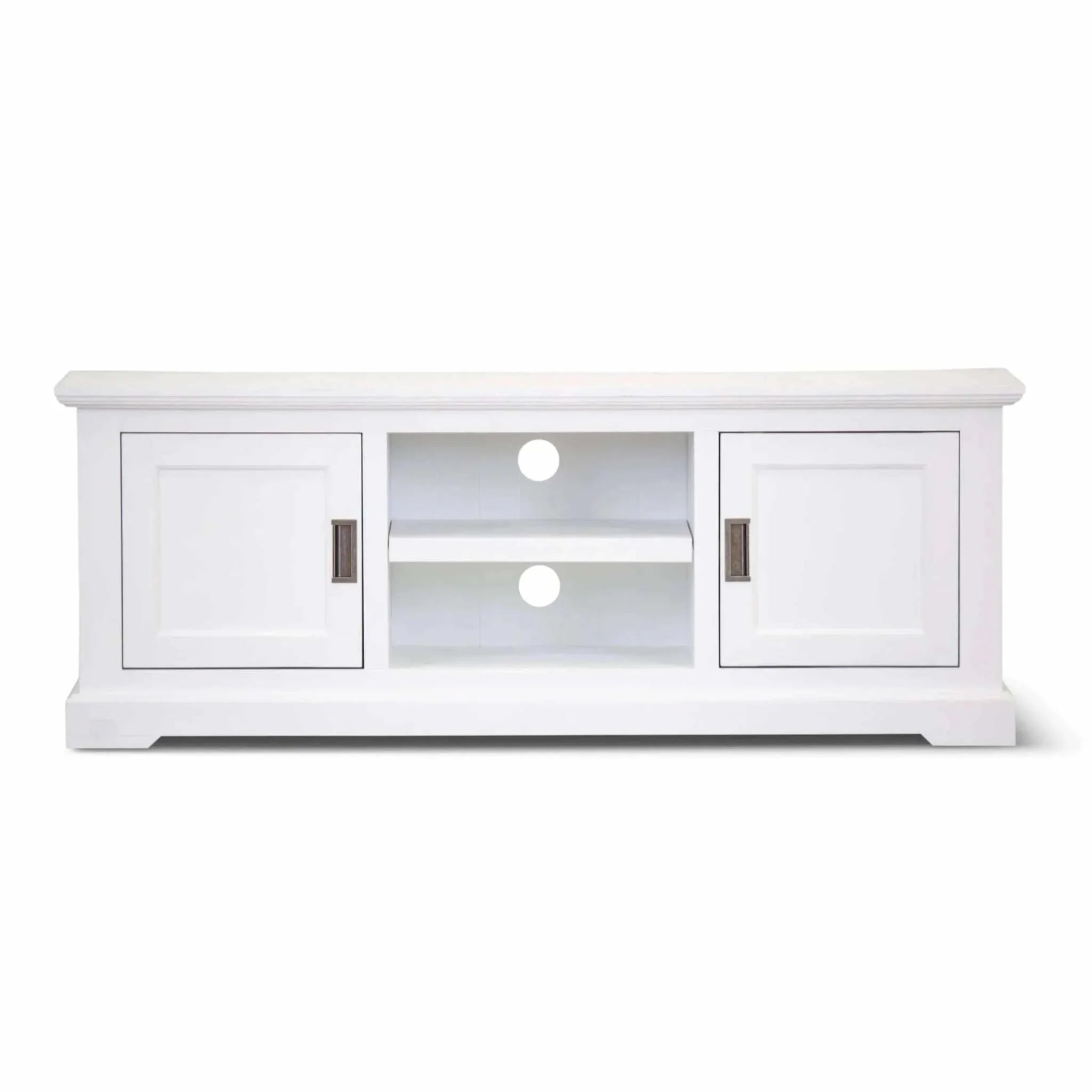 white media console