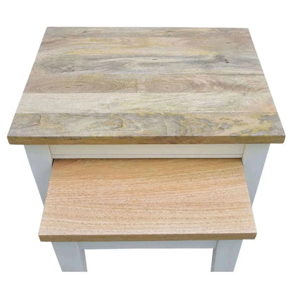 Lavasa 2pc Nesting Side Tables Solid Mango Wood