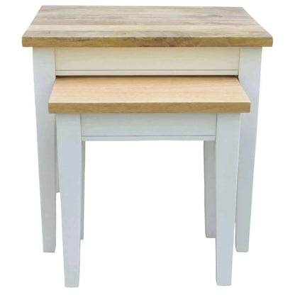 Lavasa 2pc Nesting Side Tables Solid Mango Wood