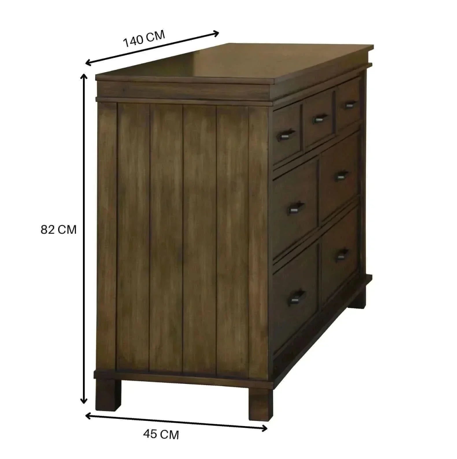 Lily 5pc King Bedroom Set Furniture Package - Rustic Grey