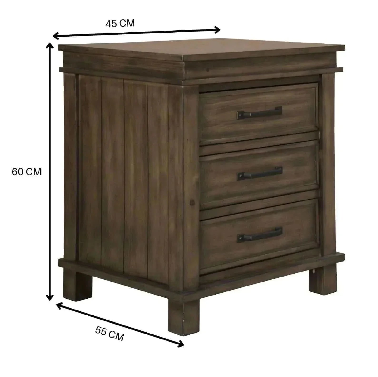 Lily 5pc King Bedroom Set Furniture Package - Rustic Grey