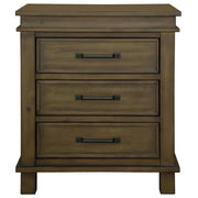 Lily Bedside Tables 3 Drawers Storage Cabinet End Table - Rustic Grey