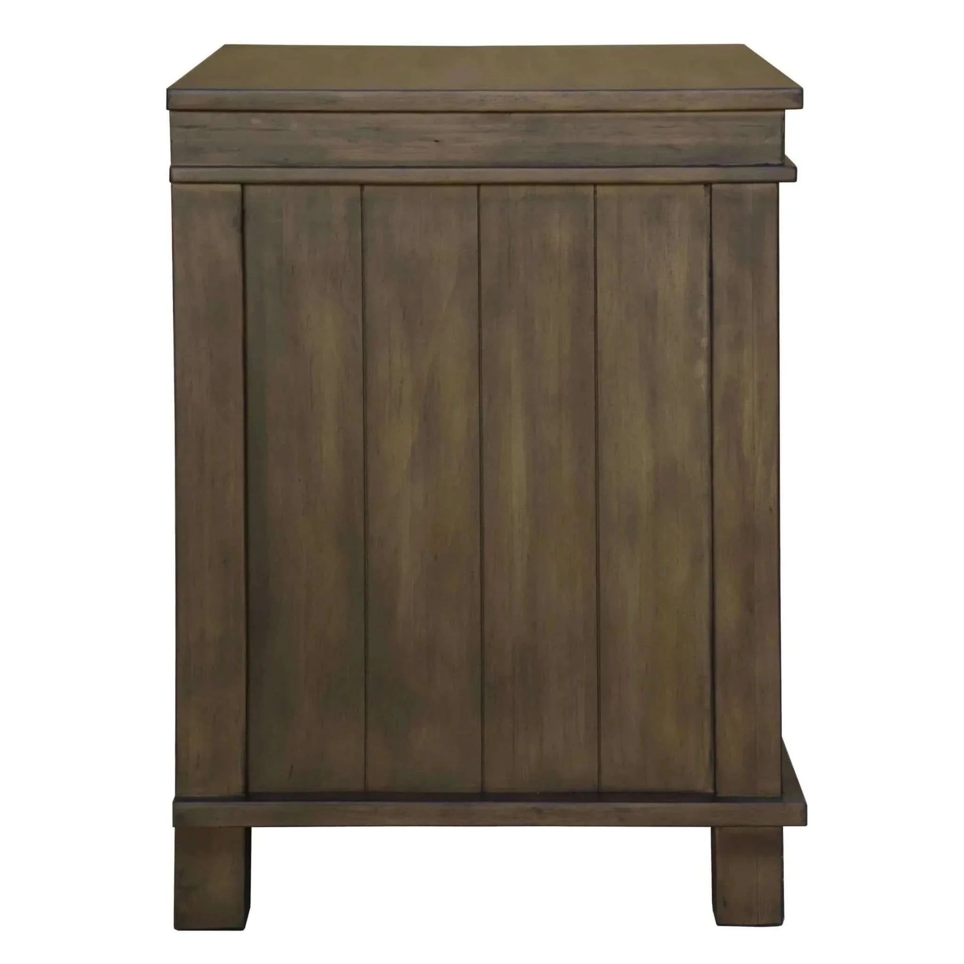Lily Bedside Tables 3 Drawers Storage Cabinet End Table - Rustic Grey