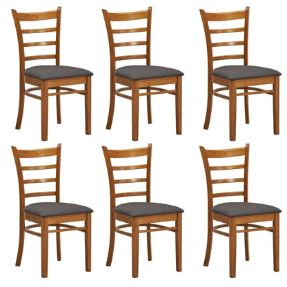 Linaria Modern Walnut Crossback Dining Chair - Set of 6