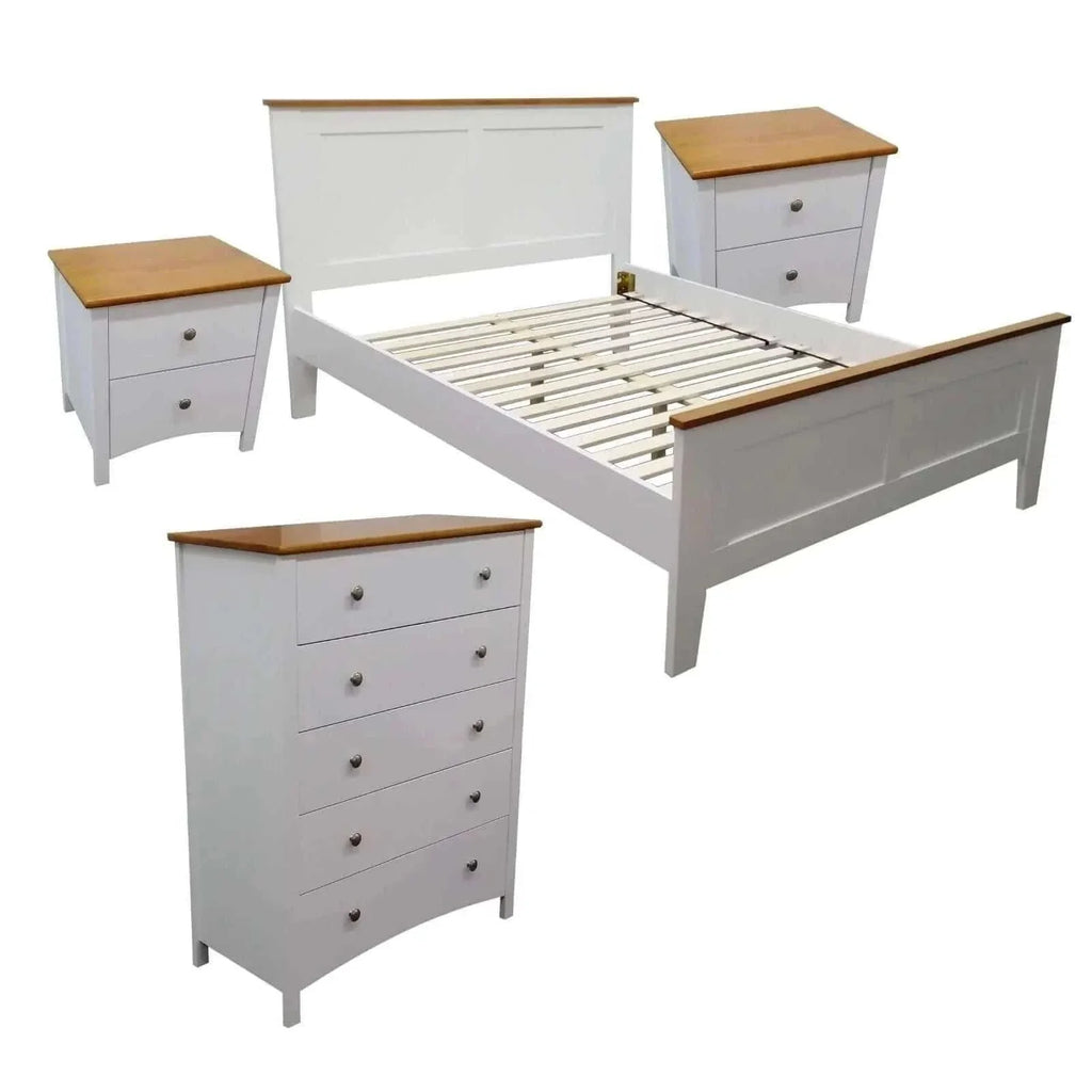 double bedroom furniture white-Upinteriors