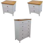 Lobelia Tallboy and Bedside Set Storage Cabinets - White