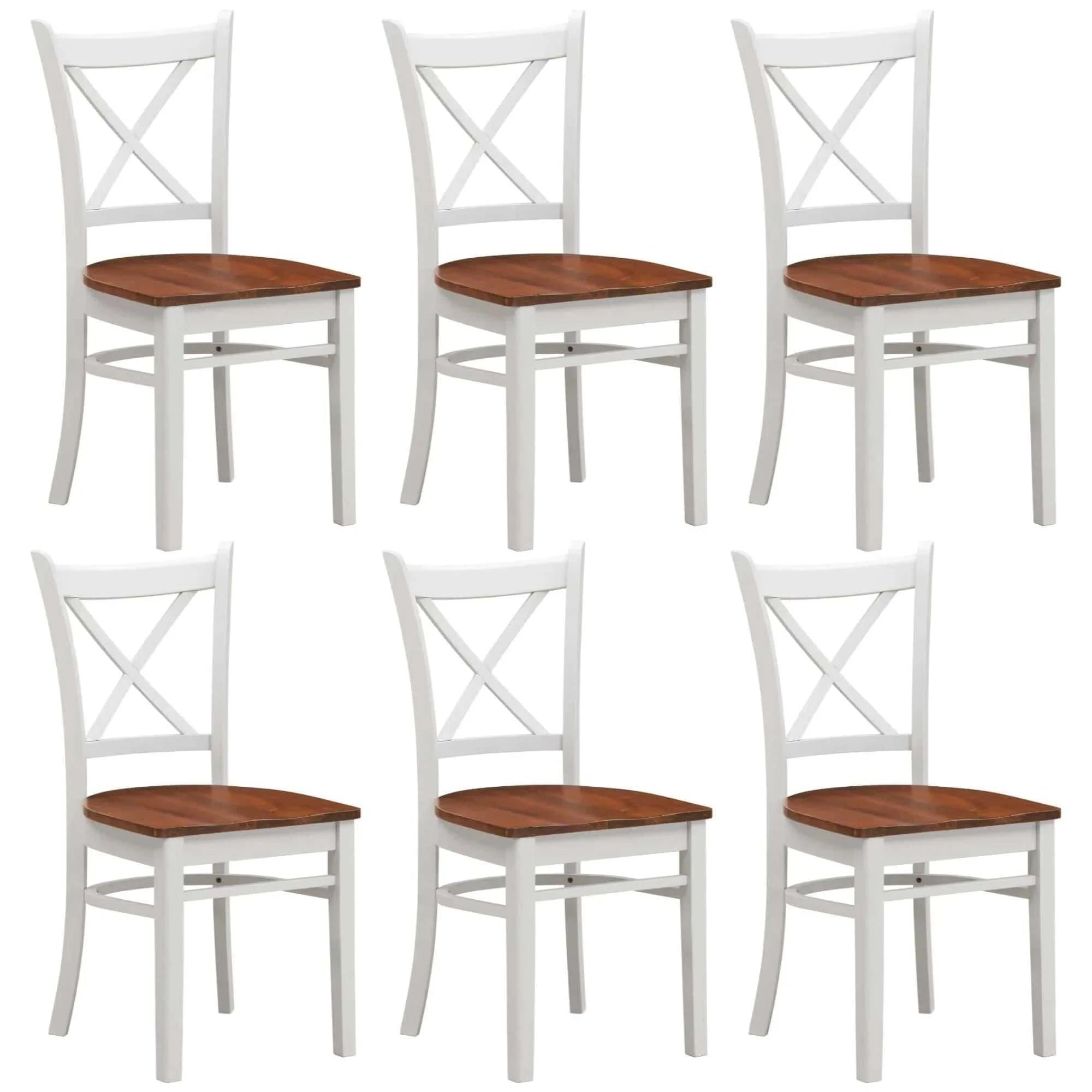 dining chair set of 6 white