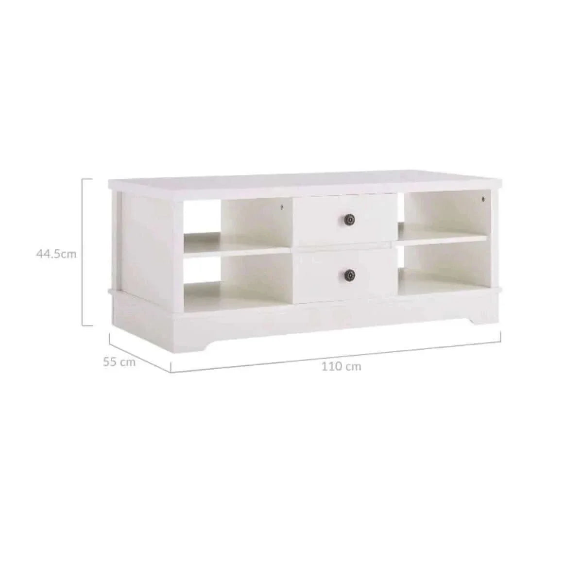 white coffee table with storage