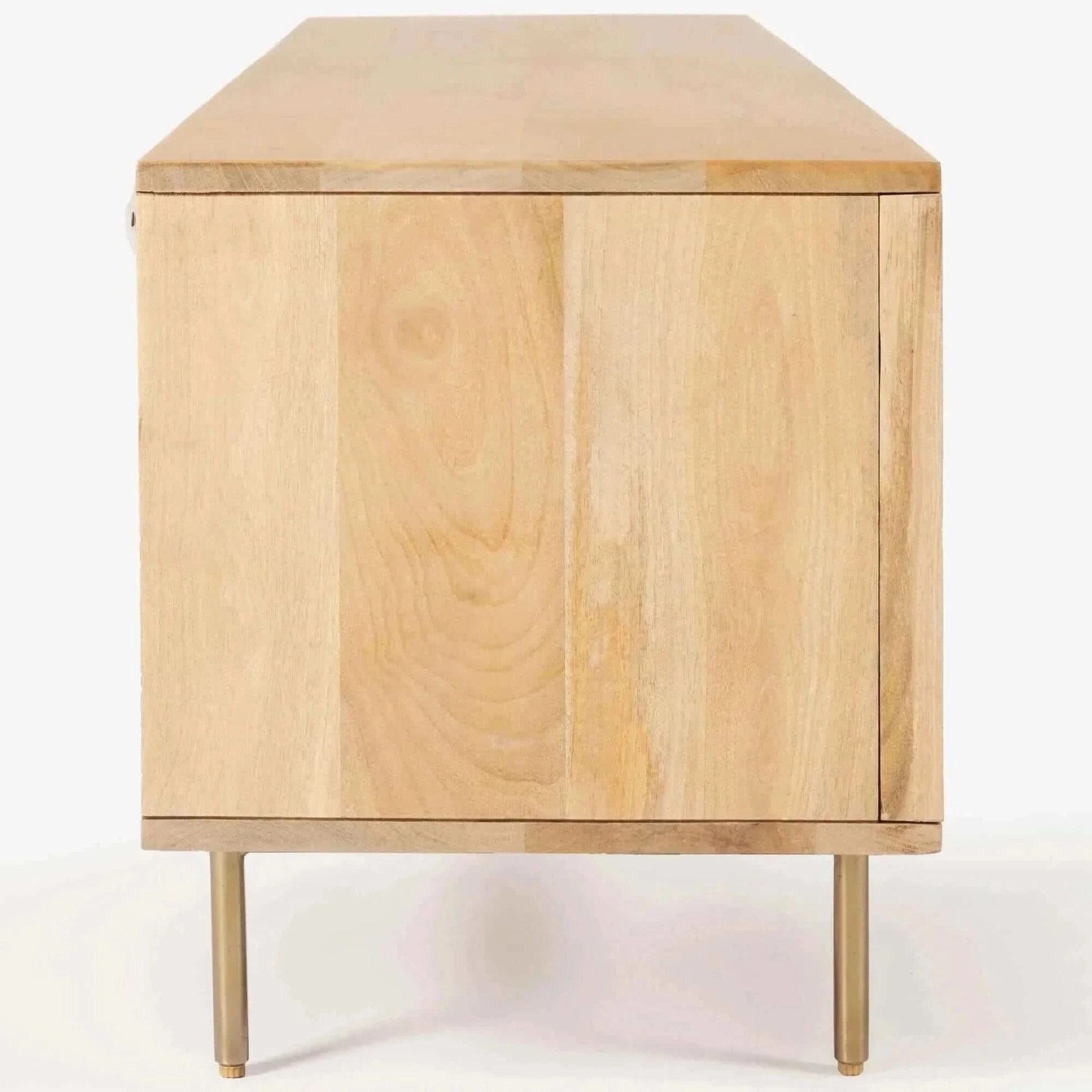 Martina ETU Entertainment TV Unit 175cm Solid Mango Wood Rattan Furnit