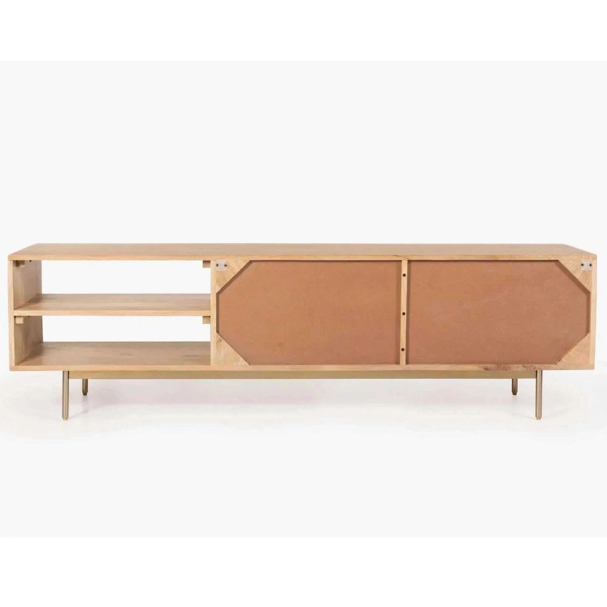 Martina ETU Entertainment TV Unit 175cm Solid Mango Wood Rattan Furnit