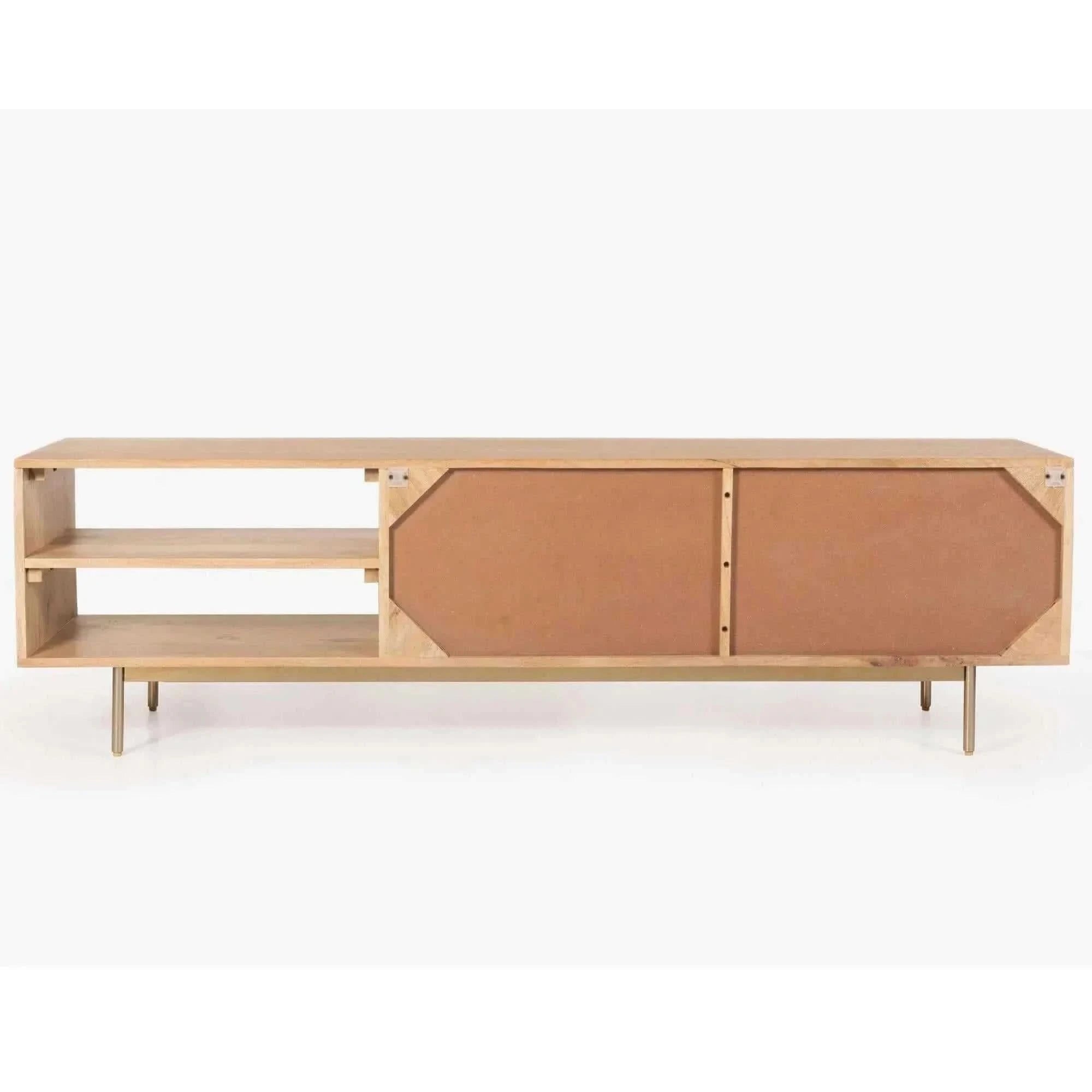 Martina ETU Entertainment TV Unit 175cm Solid Mango Wood Rattan Furnit