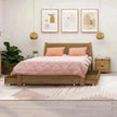 solid wooden double bed